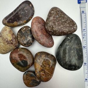 Jasper mineral stones self collected and tumbled
